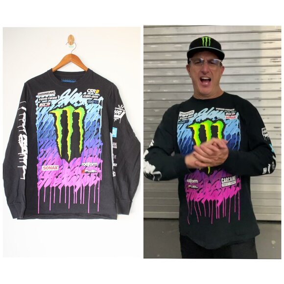 Rare Monster Hoonigan t shirt Small Limited Edition Ken Block Tire Slayer Race - Picture 1 of 10